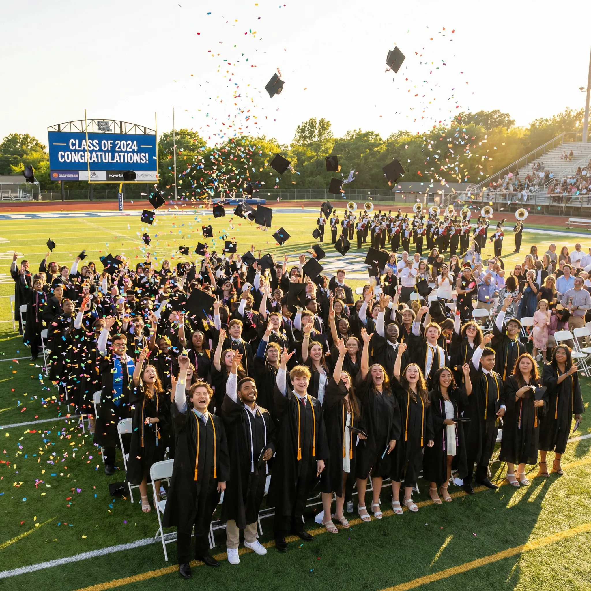 Alumni Throwing Caps